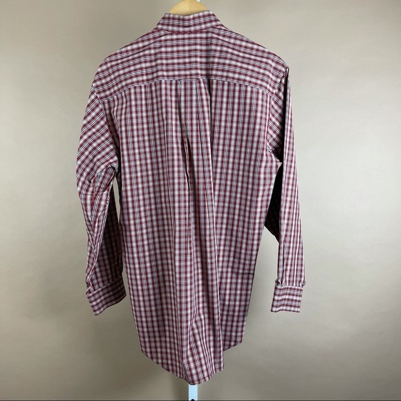 Nordstrom Men’s Small Check Button Down Dress Shirt Office Professional 90’s - Picture 2 of 11